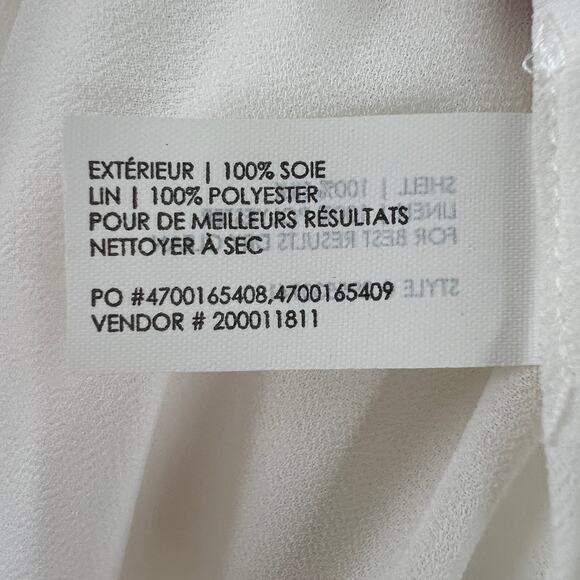 Club Monaco Off White Brett Tank Silk Sweetheart Spaghetti Strap X-Small XS NEW - Picture 7 of 7